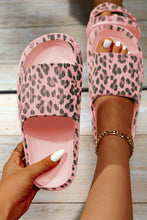 Load image into Gallery viewer, Pink Leopard Print Thick Sole Slip On Slippers | Shoes & Bags/Slippers
