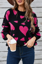 Load image into Gallery viewer, Angel Wings Heart Contrast Sweater