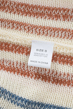 Load image into Gallery viewer, Multicolor Striped Knit Kangaroo Pocket Hooded Sweater | Tops/Sweaters & Cardigans