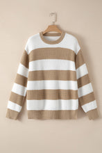 Load image into Gallery viewer, Color Block Round Neck Sweater