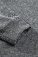 Load image into Gallery viewer, Gray Mineral Wash Kangaroo Pocket Drawstring Pullover Hoodie | Tops/Sweatshirts & Hoodies