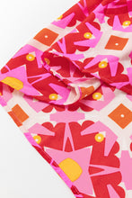 Load image into Gallery viewer, Maxi Dress | Strawberry Pink Geo Print V-neck Dress