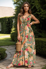 Load image into Gallery viewer, Maxi Dress | Tied Printed Surplice Cami Dress