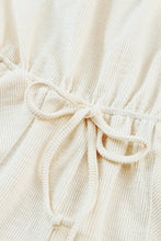 Load image into Gallery viewer, Beige Ribbed Elastic Waist Romper