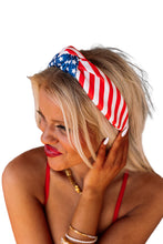 Load image into Gallery viewer, Multicolor American Flag Bow Knot Wide Headband | Accessories/Headwear