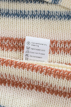 Load image into Gallery viewer, Multicolor Striped Knit Kangaroo Pocket Hooded Sweater | Tops/Sweaters & Cardigans