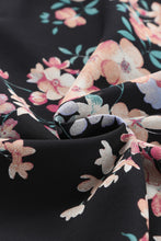Load image into Gallery viewer, Black Wildflower Print Chiffon Blouse | Tops/Blouses & Shirts