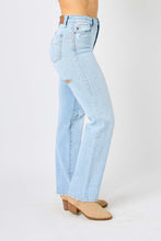 Load image into Gallery viewer, Judy Blue Full Size High Waist Distressed Straight Jeans | Blue Jeans