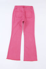 Load image into Gallery viewer, Pink Ankle-length Flare Leg Raw Hem Jeans | Bottoms/Jeans