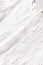 Load image into Gallery viewer, Mesh Blouse | Beige Embroidered Flounce Sleeve Top