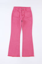 Load image into Gallery viewer, Pink Ankle-length Flare Leg Raw Hem Jeans | Bottoms/Jeans