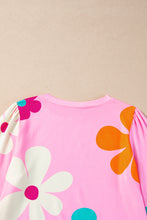 Load image into Gallery viewer, Rose Cute Flower Print Bracelet Sleeve Top | Tops/Tops & Tees