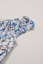 Load image into Gallery viewer, Blue Boho Paisley Print Off Shoulder Maxi Dress | Dresses/Floral Dresses