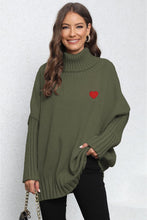 Load image into Gallery viewer, Turtle Neck Long Sleeve Ribbed Sweater
