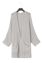 Load image into Gallery viewer, Gray Oversized Fold Over Sleeve Sweater Cardigan | Tops/Sweaters & Cardigans