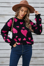 Load image into Gallery viewer, Angel Wings Heart Contrast Sweater