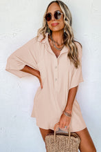 Load image into Gallery viewer, Apricot Half Button Collared Loose Romper