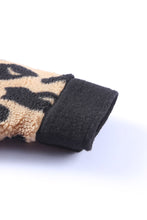 Load image into Gallery viewer, Black Contrast Trimmed Leopard Teddy Shacket | Outerwear/Jackets