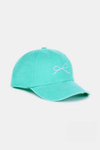 Load image into Gallery viewer, Pink Cotton Sports Hat | Bow Embroidered Washes Caps