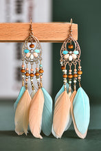 Load image into Gallery viewer, Multicolor Bohemian Hollow-out Feather Tassel Earrings | Accessories/Jewelry