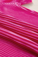 Load image into Gallery viewer, Bright Pink Casual Pleated Short Two-piece Set