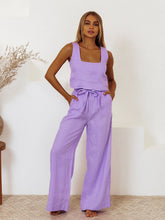 Load image into Gallery viewer, Top & Pants Set | Square Neck Sleeveless Pants Set