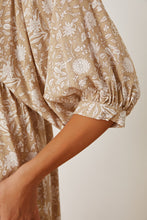 Load image into Gallery viewer, Babydoll Dress | Floral Tie Neck Ruched Dress