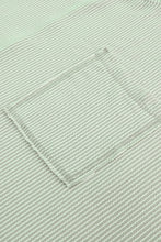 Load image into Gallery viewer, Oversized Top | Green Ribbed Roll-Tab Sleeve Chest Pocket