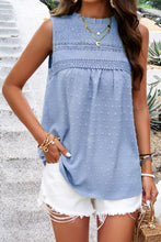 Load image into Gallery viewer, Womens Tank Top | Swiss Dot Round Neck Tank | top