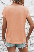 Load image into Gallery viewer, Bat Wing Casual Top | Apricot Pink Button Blouse