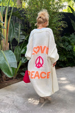 Load image into Gallery viewer, Peace & Love Colorful Cardigan- On Sale