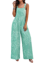 Load image into Gallery viewer, Moonlight Jade Printed Bib Wide Leg Overalls | Bottoms/Jumpsuits & Rompers
