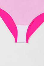 Load image into Gallery viewer, Rose Red Crisscross Straps Tie Back Flared One Piece Swimsuit | Swimwear/Swim Dresses