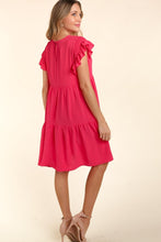 Load image into Gallery viewer, Ruffle Short Sleeve Dress | Smocking Dress with Pockets