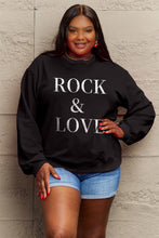 Load image into Gallery viewer, ROCK & LOVE Sweatshirt | Graphic Round Neck Sweatshirt