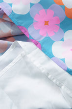 Load image into Gallery viewer, Maxi Dress | Blue Floral Print Frilly Neck Sleeveless Dress