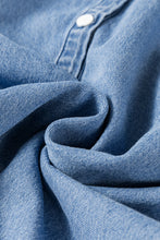 Load image into Gallery viewer, Half Button Long Sleeve Denim Top