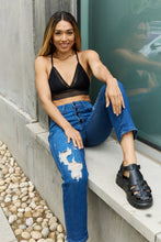 Load image into Gallery viewer, Leto Ribbed Lace Boho Racerback Bralette in Black | bralette