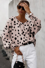 Load image into Gallery viewer, Pink Button Frill Cuffs Oversize Puff Sleeve Blouse | Tops/Blouses & Shirts