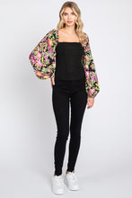 Load image into Gallery viewer, Womens Floral Blouse | ODDI Full Size Floral Balloon Sleeve Blouse | Tops/Blouses & Shirts