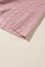 Load image into Gallery viewer, Pink Lattice Textured Split Neck Tank Top | Tops/Tank Tops