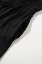 Load image into Gallery viewer, Black Deep V Pleated Crisscross Wide Leg Backless Jumpsuit | Bottoms/Jumpsuits & Rompers