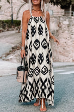 Load image into Gallery viewer, Black Western Aztec Printed Fashion Vacation Sundress | Dresses/Maxi Dresses