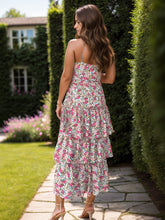 Load image into Gallery viewer, Cami Dress | Full Size Layered Slit Printed Square Neck Dress