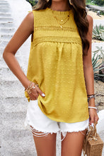 Load image into Gallery viewer, Womens Tank Top | Swiss Dot Round Neck Tank | top