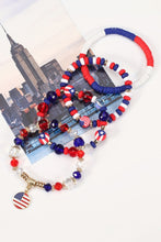 Load image into Gallery viewer, Flag Day Bracelet | Red Blue Beaded Multi-Layer Bracelet