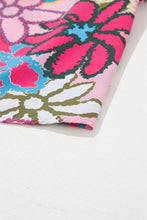 Load image into Gallery viewer, Multicolor Vibrant Floral Print Trimmed Ruffle Sleeve Blouse | Tops/Blouses & Shirts