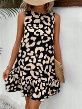 Load image into Gallery viewer, Tank Dress | Tied Leopard Round Neck Tank Dress