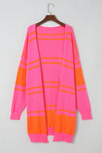 Load image into Gallery viewer, Multicolor Striped Long Sleeve Ribbed Trim Button Cardigan | Tops/Sweaters & Cardigans