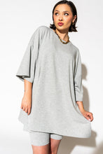 Load image into Gallery viewer, Gray Tunic Top & Slimming Shorts Set